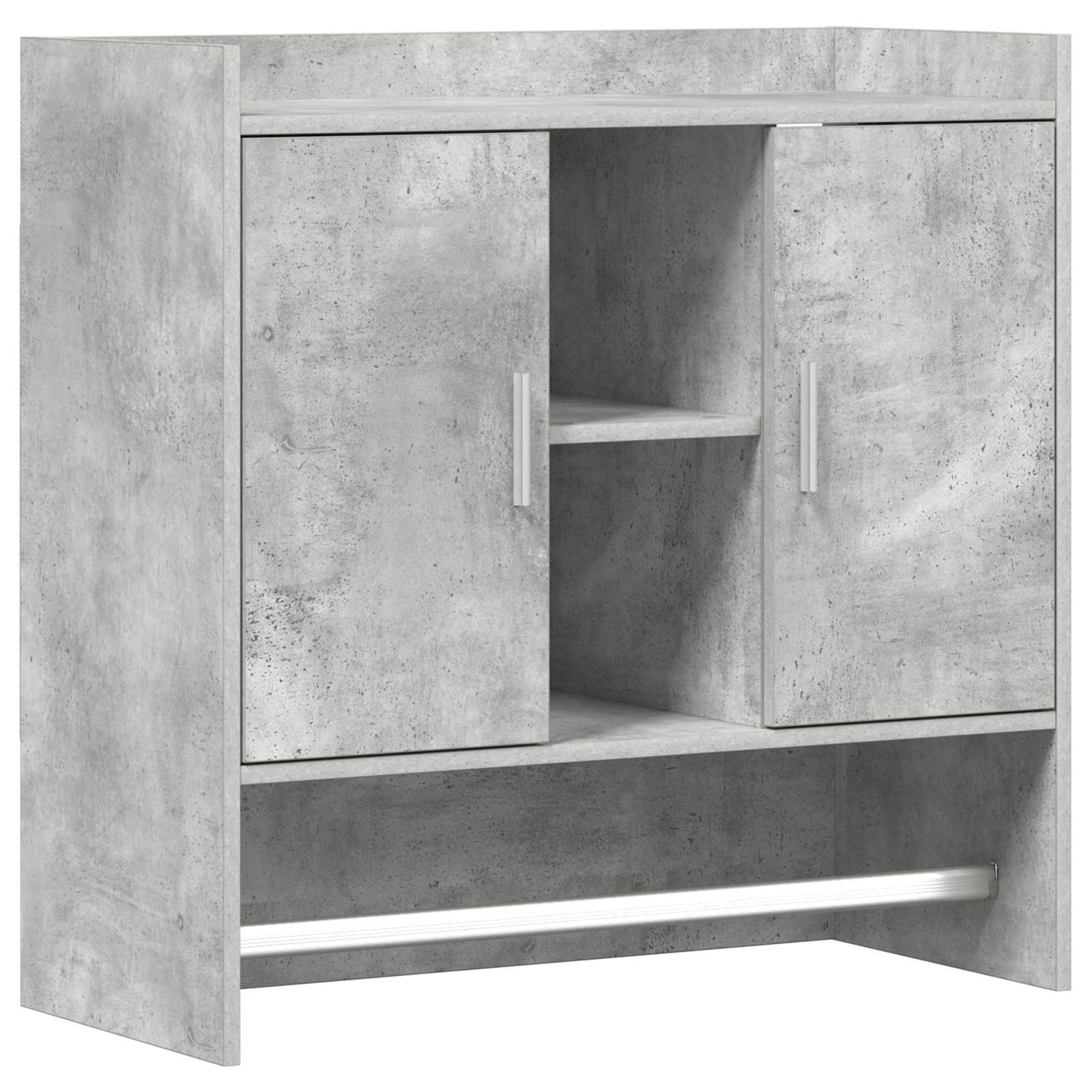 Wandplank Muurmontage Betongrijs 80 x 36 x 80 cm Bewerkt hout