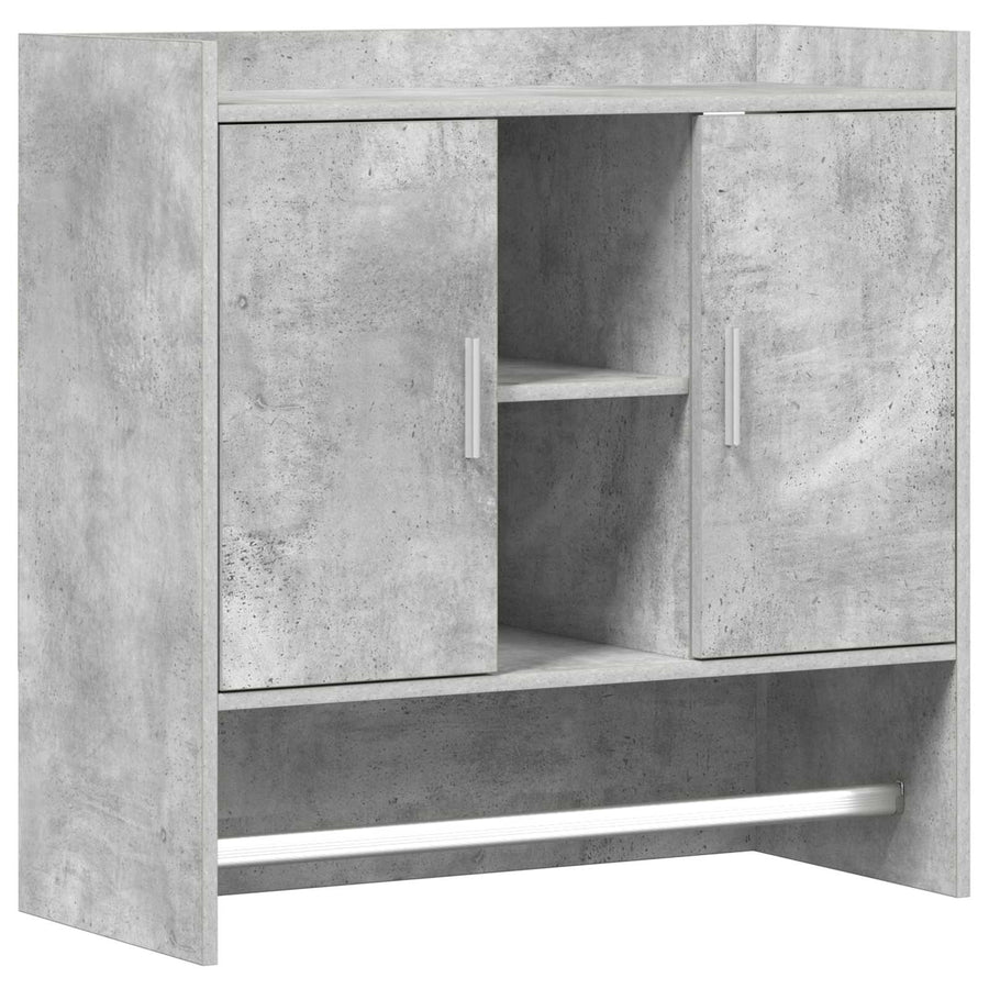 Wandplank Muurmontage Betongrijs 80 x 36 x 80 cm Bewerkt hout