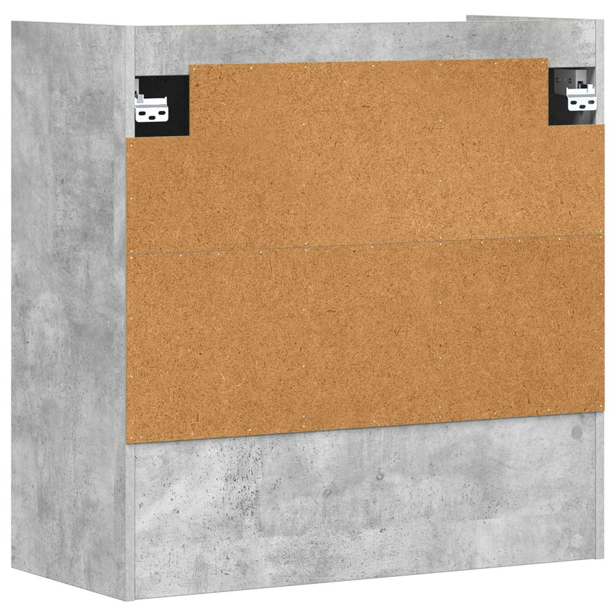 Wandplank Muurmontage Betongrijs 80 x 36 x 80 cm Bewerkt hout