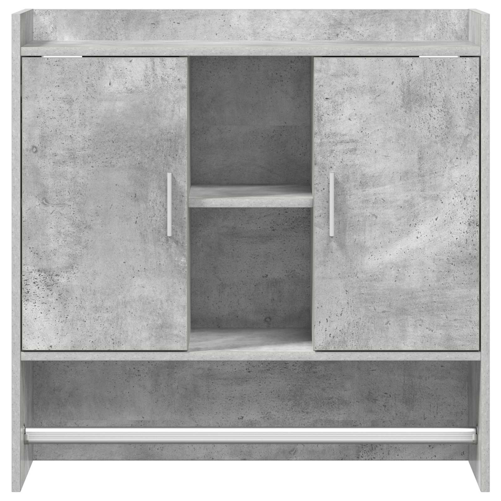 Wandplank Muurmontage Betongrijs 80 x 36 x 80 cm Bewerkt hout
