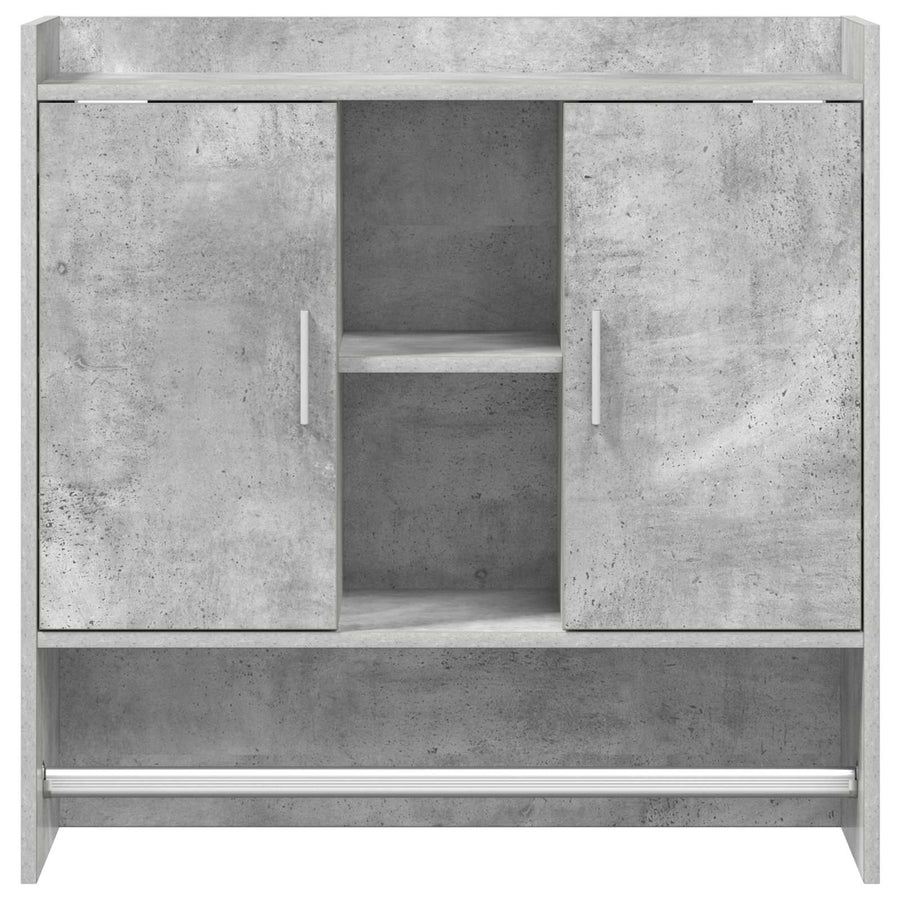 Wandplank Muurmontage Betongrijs 80 x 36 x 80 cm Bewerkt hout
