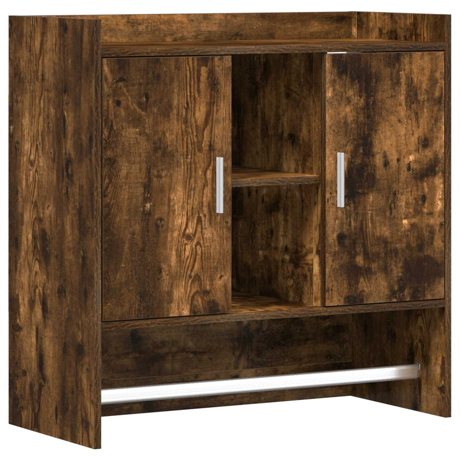 Wandplank Muurmontage Gerookt eiken 80 x 36 x 80 cm