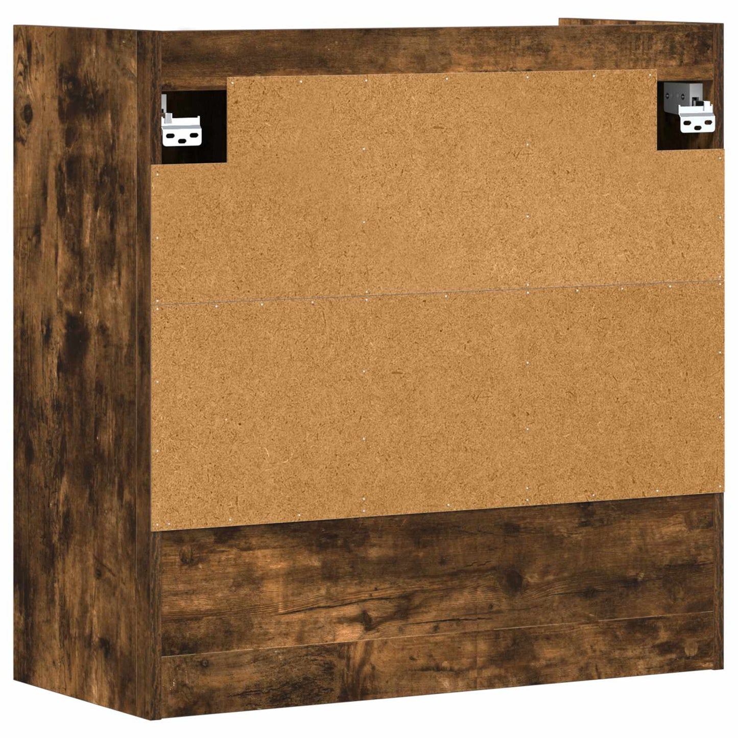 Wandplank Muurmontage Gerookt eiken 80 x 36 x 80 cm