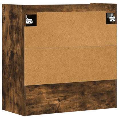 Wandplank Muurmontage Gerookt eiken 80 x 36 x 80 cm