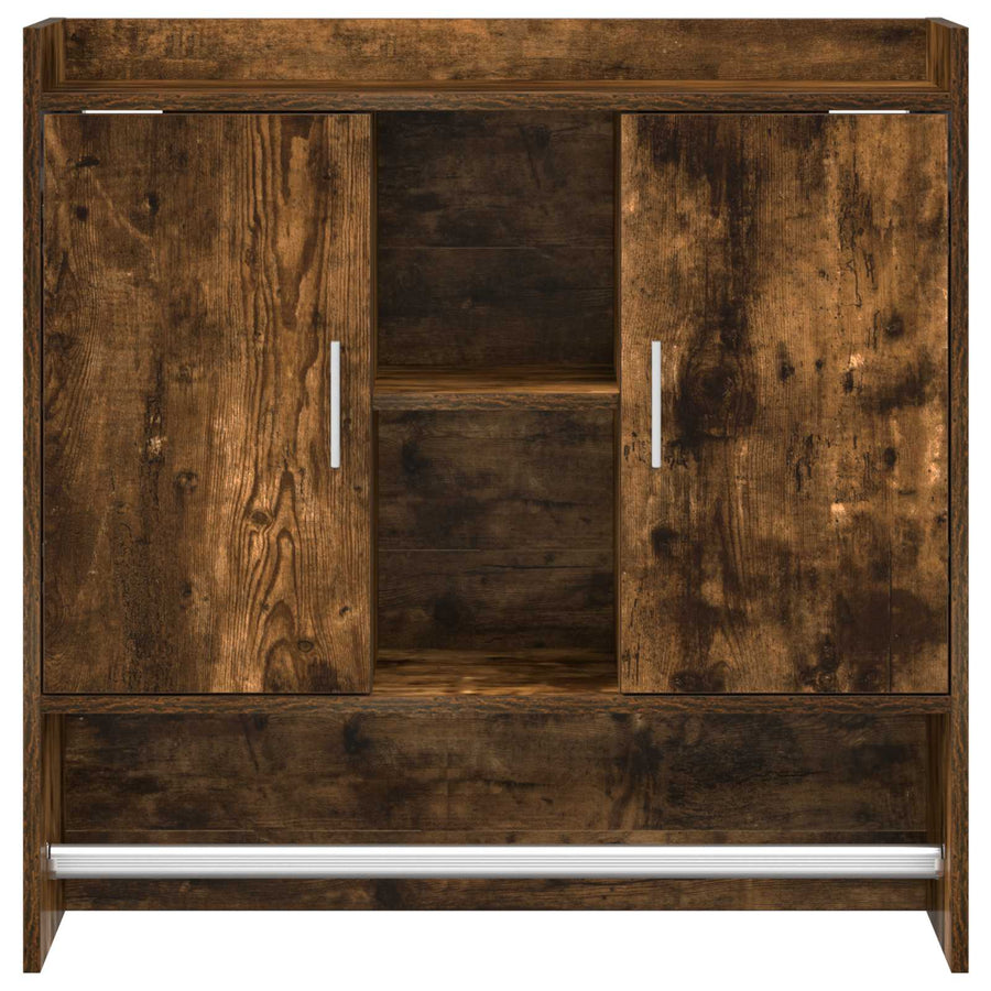 Wandplank Muurmontage Gerookt eiken 80 x 36 x 80 cm