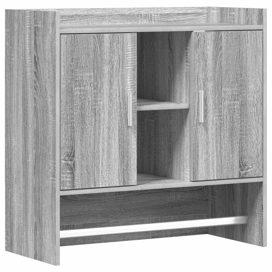 Wandplank Muurmontage Grijs Sonoma 80 x 36 x 80 cm Bewerkt hout