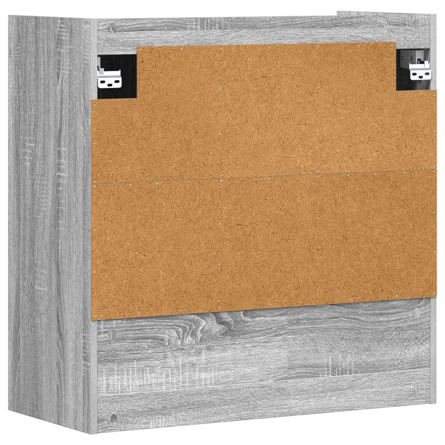 Wandplank Muurmontage Grijs Sonoma 80 x 36 x 80 cm Bewerkt hout