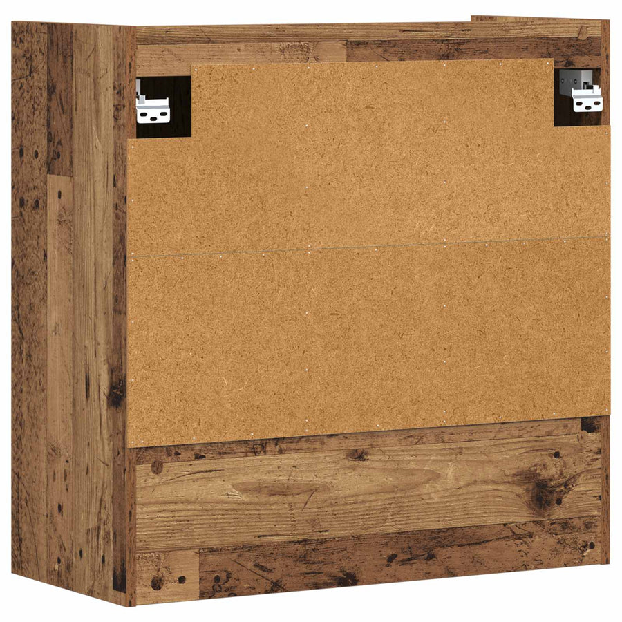 Wandplank Muurmontage Oud hout 80 x 36 x 80 cm Bewerkt hout