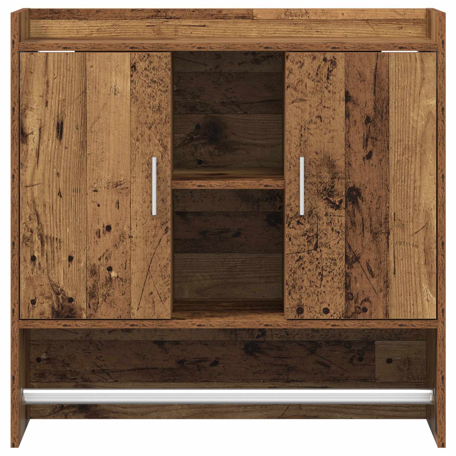 Wandplank Muurmontage Oud hout 80 x 36 x 80 cm Bewerkt hout