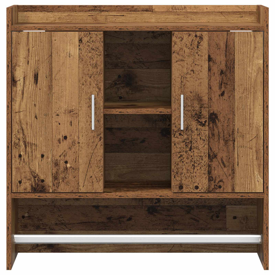 Wandplank Muurmontage Oud hout 80 x 36 x 80 cm Bewerkt hout