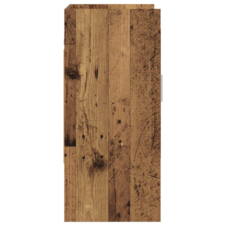 Wandplank Muurmontage Oud hout 80 x 36 x 80 cm Bewerkt hout