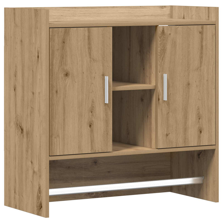 Wandplank Muurmontage Artisanaal eiken 80 x 36 x 80 cm