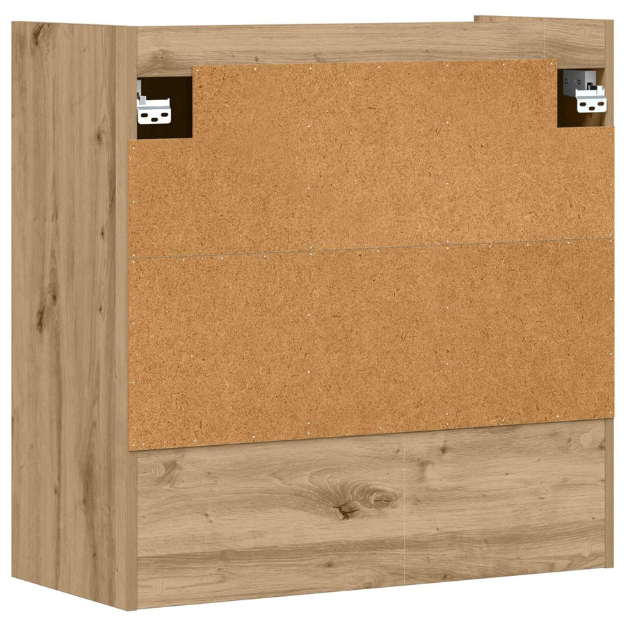 Wandplank Muurmontage Artisanaal eiken 80 x 36 x 80 cm