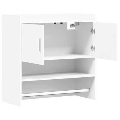 Wandplank Muurmontage Wit 80 x 36 x 80 cm Bewerkt hout