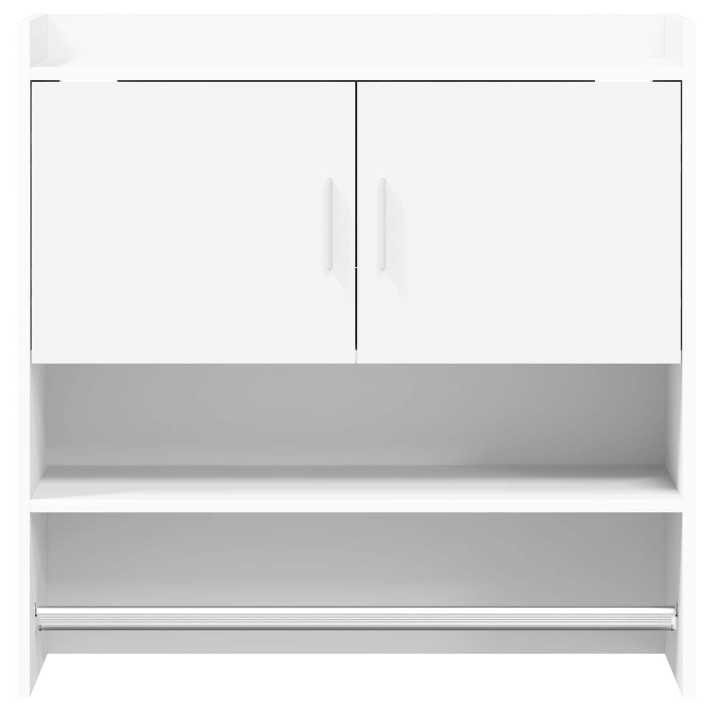 Wandplank Muurmontage Wit 80 x 36 x 80 cm Bewerkt hout