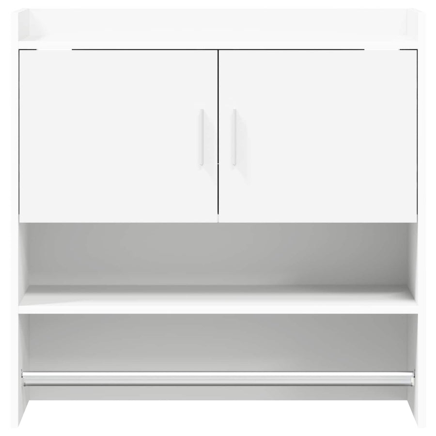 Wandplank Muurmontage Wit 80 x 36 x 80 cm Bewerkt hout