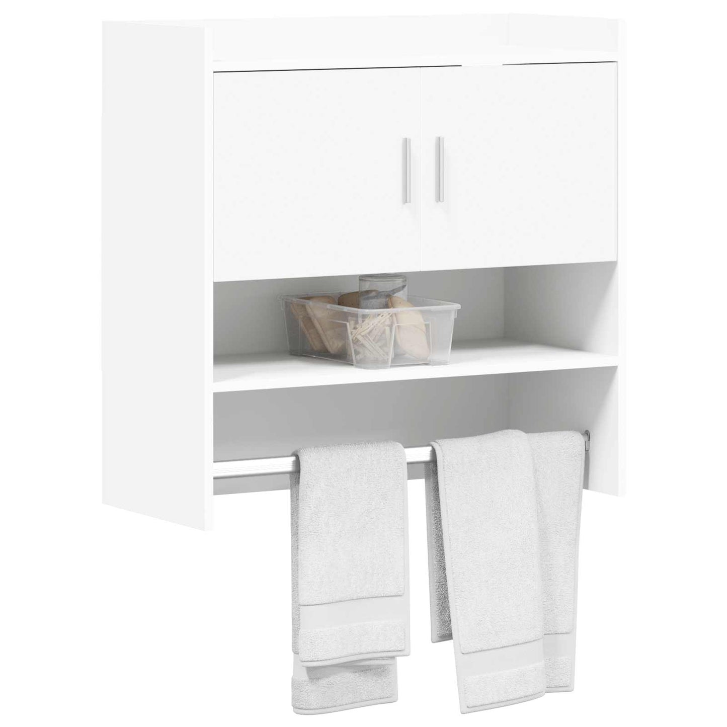 Wandplank Muurmontage Wit 80 x 36 x 80 cm Bewerkt hout