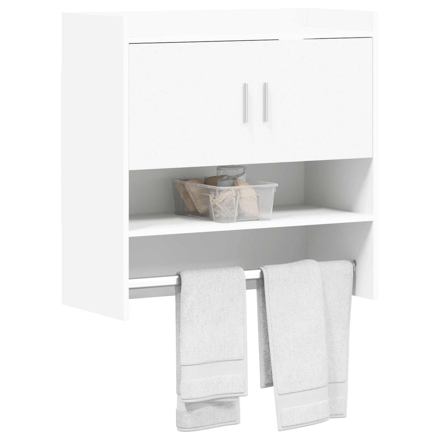 Wandplank Muurmontage Wit 80 x 36 x 80 cm Bewerkt hout