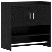 Wandplank Muurmontage Zwart eiken 80 x 36 x 80 cm Bewerkt hout