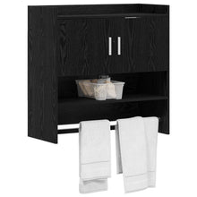 Wandplank Muurmontage Zwart eiken 80 x 36 x 80 cm Bewerkt hout