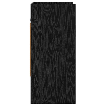 Wandplank Muurmontage Zwart eiken 80 x 36 x 80 cm Bewerkt hout