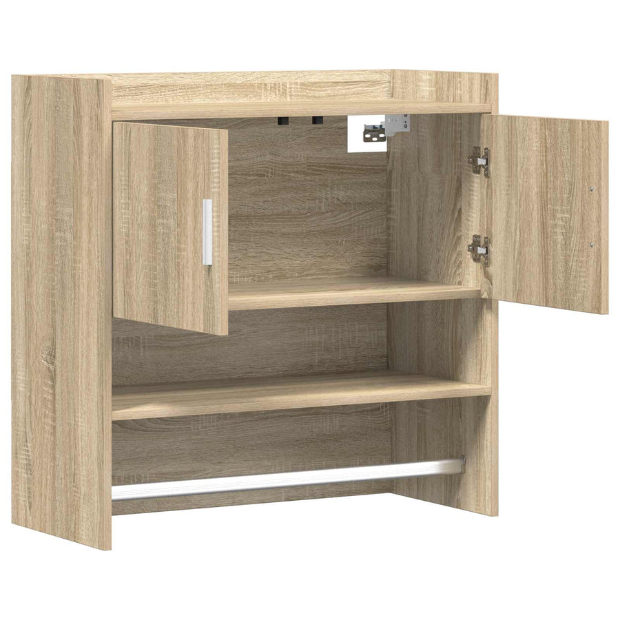 Wandplank Muurmontage Sonoma Eiken 80 x 36 x 80 cm Bewerkt hout