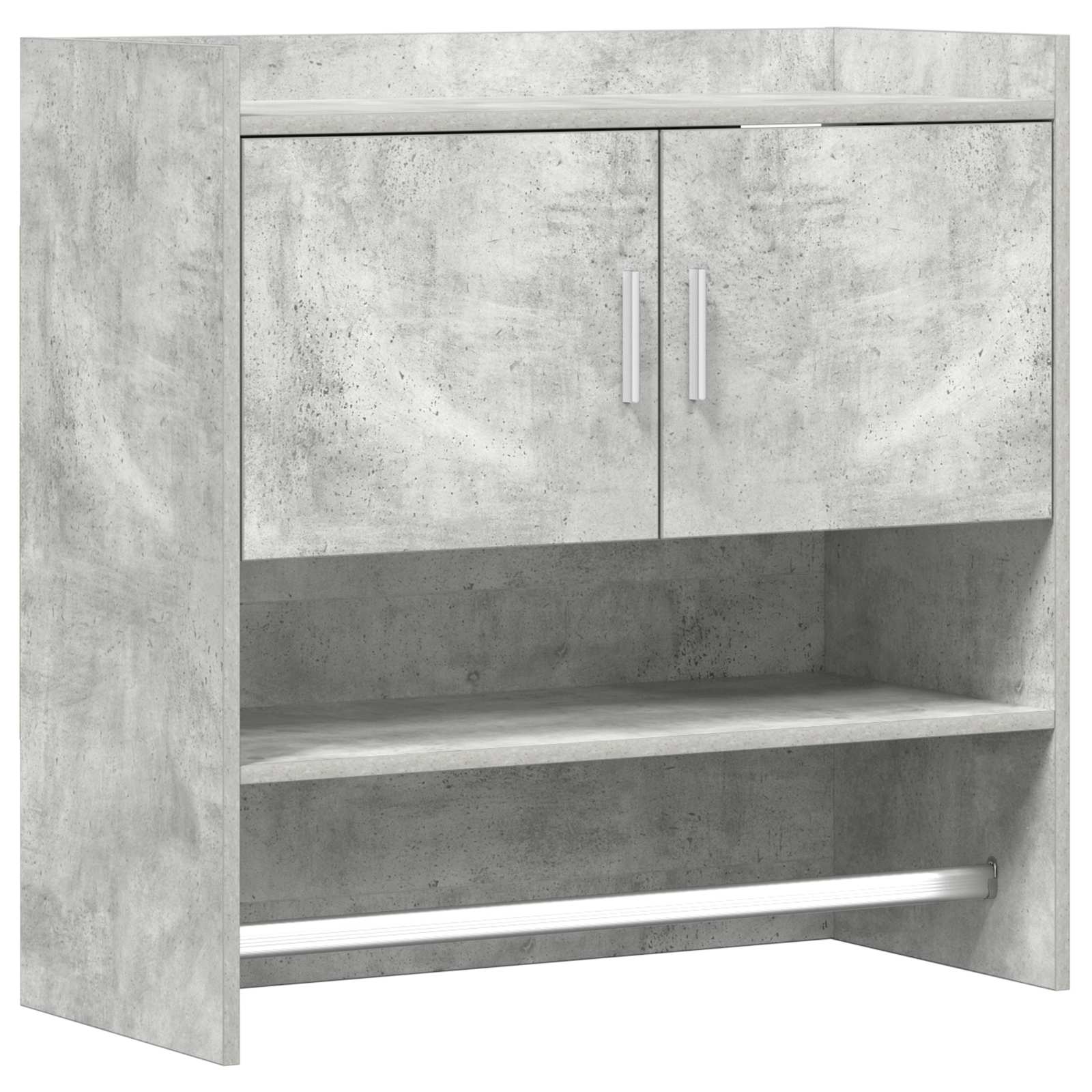 Wandplank Muurmontage Betongrijs 80 x 36 x 80 cm Bewerkt hout