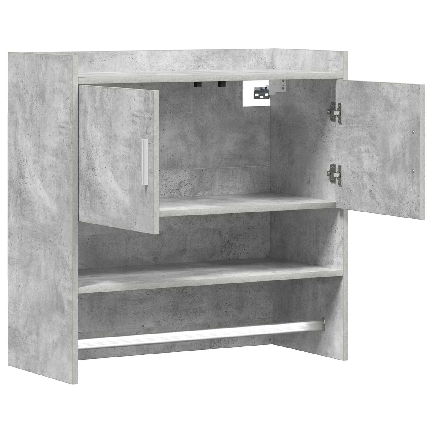 Wandplank Muurmontage Betongrijs 80 x 36 x 80 cm Bewerkt hout