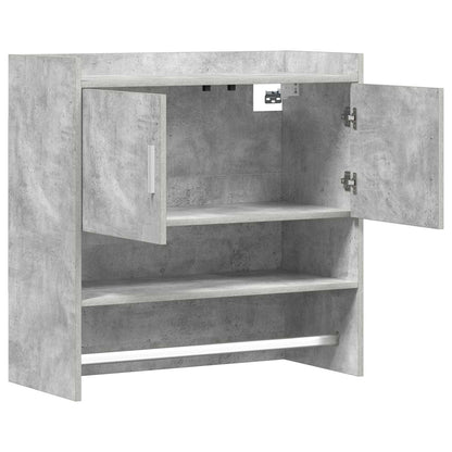 Wandplank Muurmontage Betongrijs 80 x 36 x 80 cm Bewerkt hout