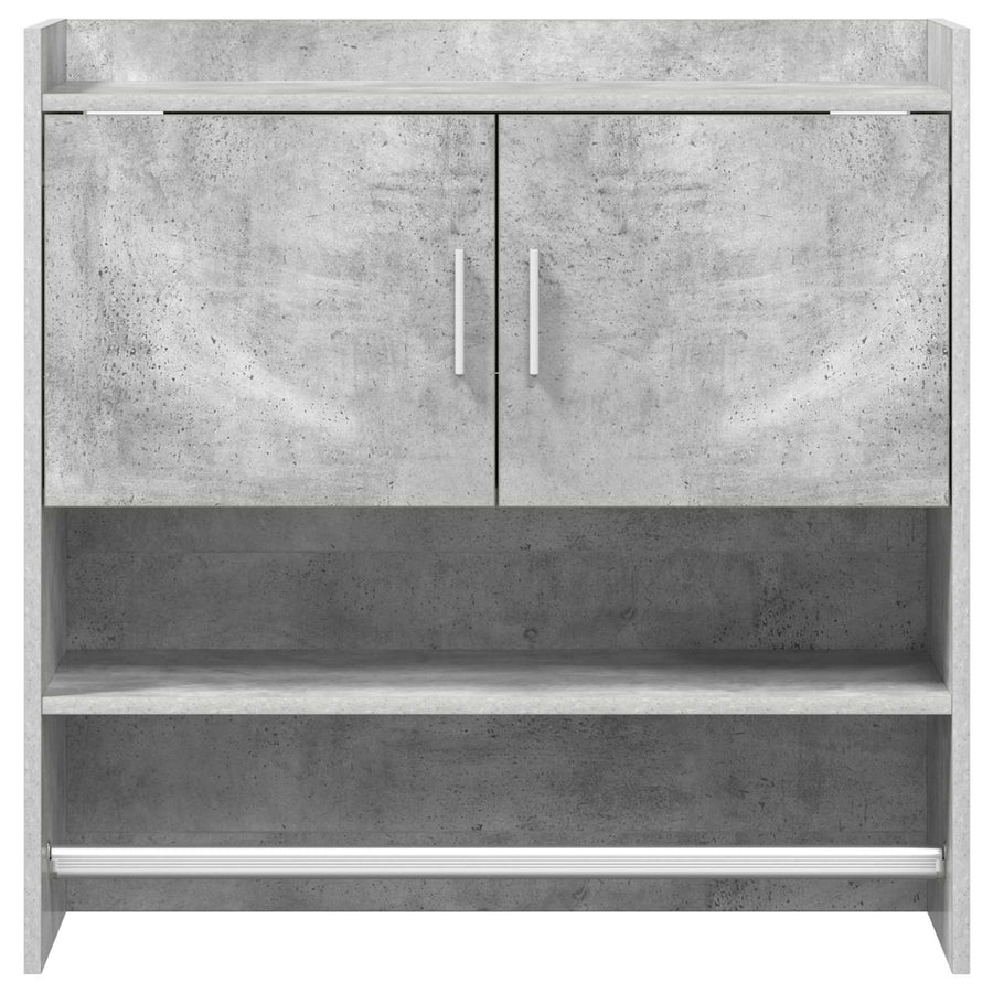 Wandplank Muurmontage Betongrijs 80 x 36 x 80 cm Bewerkt hout