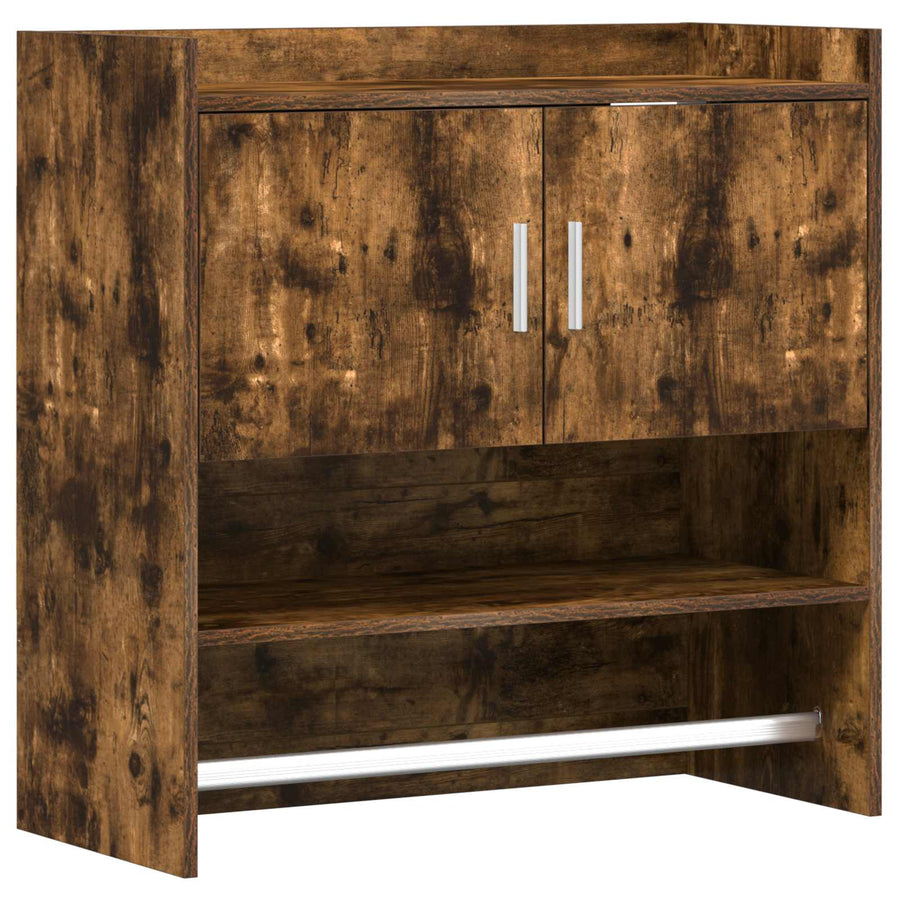 Wandplank Muurmontage Gerookt eiken 80 x 36 x 80 cm