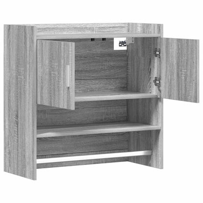 Wandplank Muurmontage Grijs Sonoma 80 x 36 x 80 cm Bewerkt hout