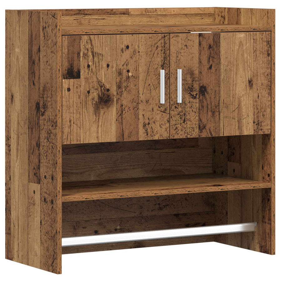 Wandplank Muurmontage Oud hout 80 x 36 x 80 cm Bewerkt hout