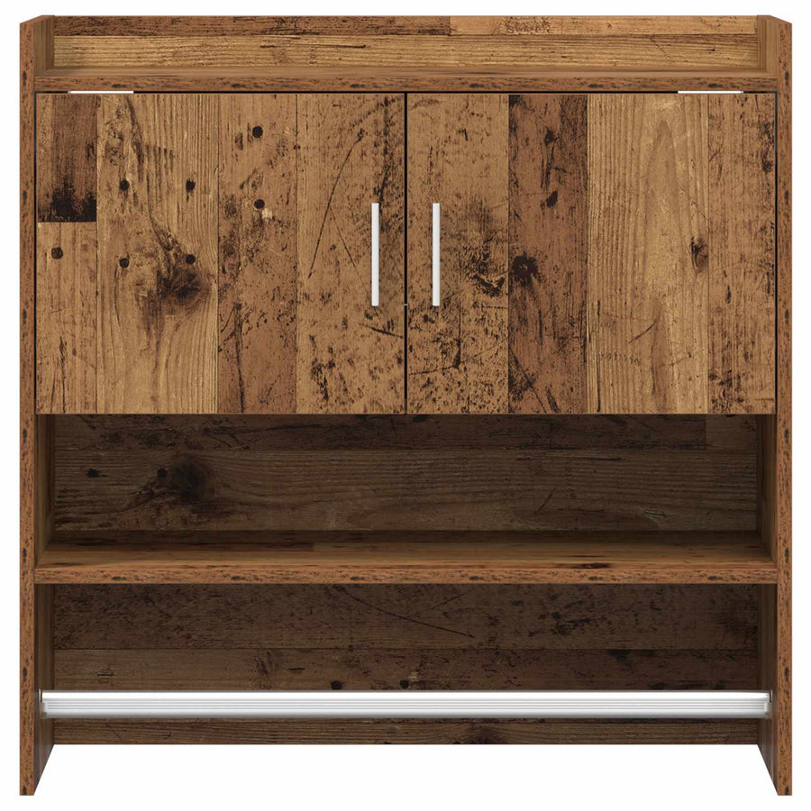 Wandplank Muurmontage Oud hout 80 x 36 x 80 cm Bewerkt hout