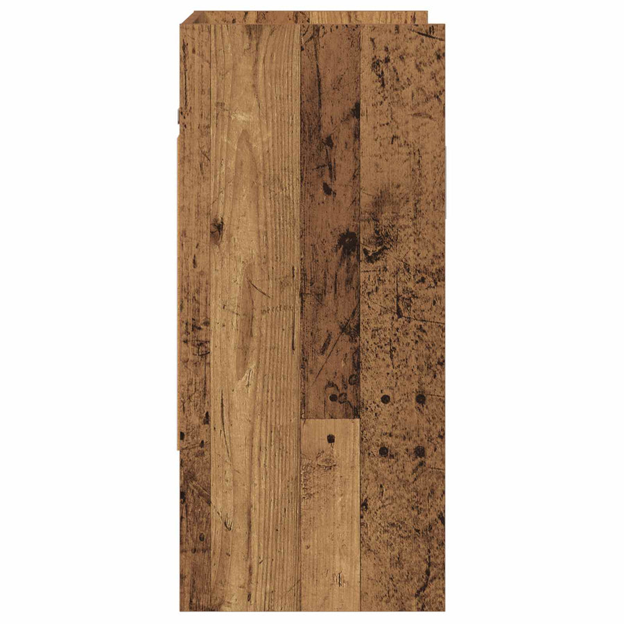 Wandplank Muurmontage Oud hout 80 x 36 x 80 cm Bewerkt hout
