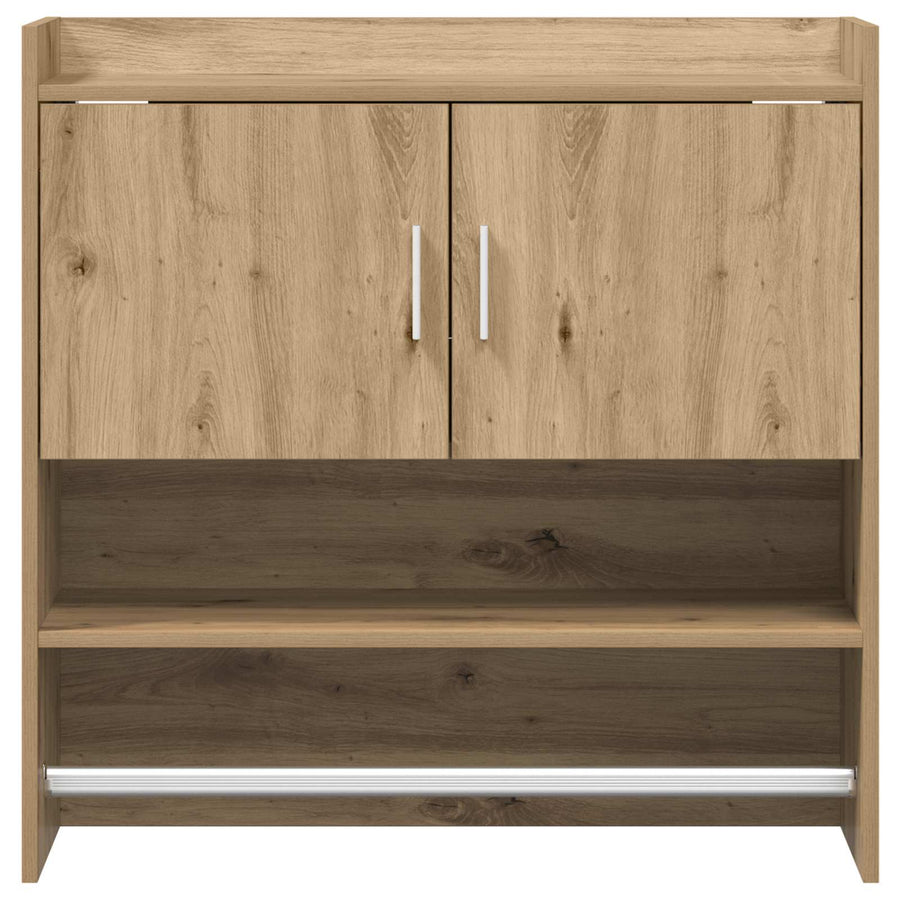 Wandplank Muurmontage Artisanaal eiken 80 x 36 x 80 cm