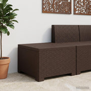 Tuinbank rattan look 1-persoons bruin