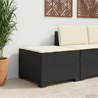 Eénpersoons Tuinbank met Kussen Rattan Look PP Antraciet