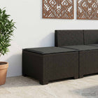 Eénpersoons Tuinbank met Kussen Rattan Look PP Antraciet