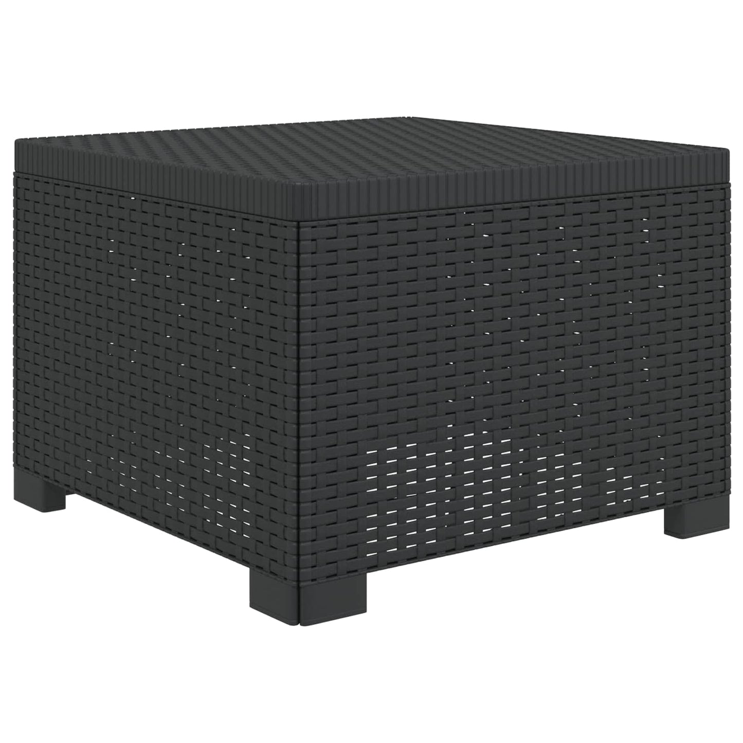 Eénpersoons Tuinbank met Kussen Rattan Look PP Antraciet