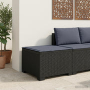 Tuinbank antraciet 1 persoons PP rotanlook