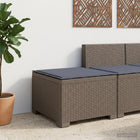 Tuinbank 1-persoons rattan look PP lichtgrijs