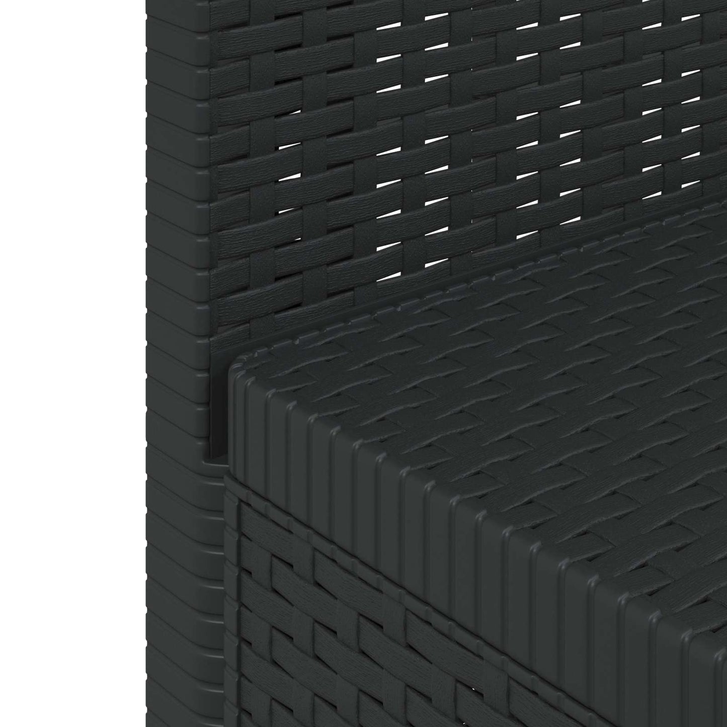 Eénpersoons Tuinbank Rattan Look PP Antraciet