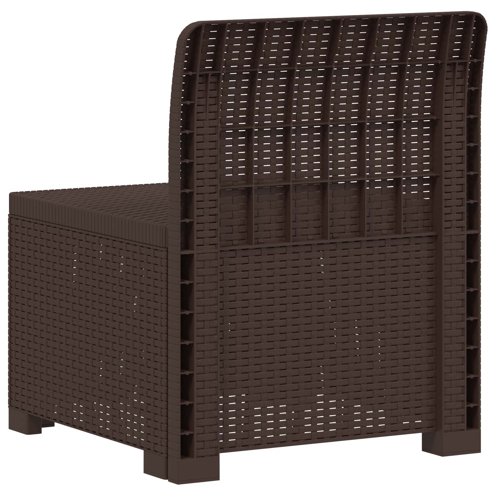 Eénpersoons Tuinbank Rattan Look PP Bruin