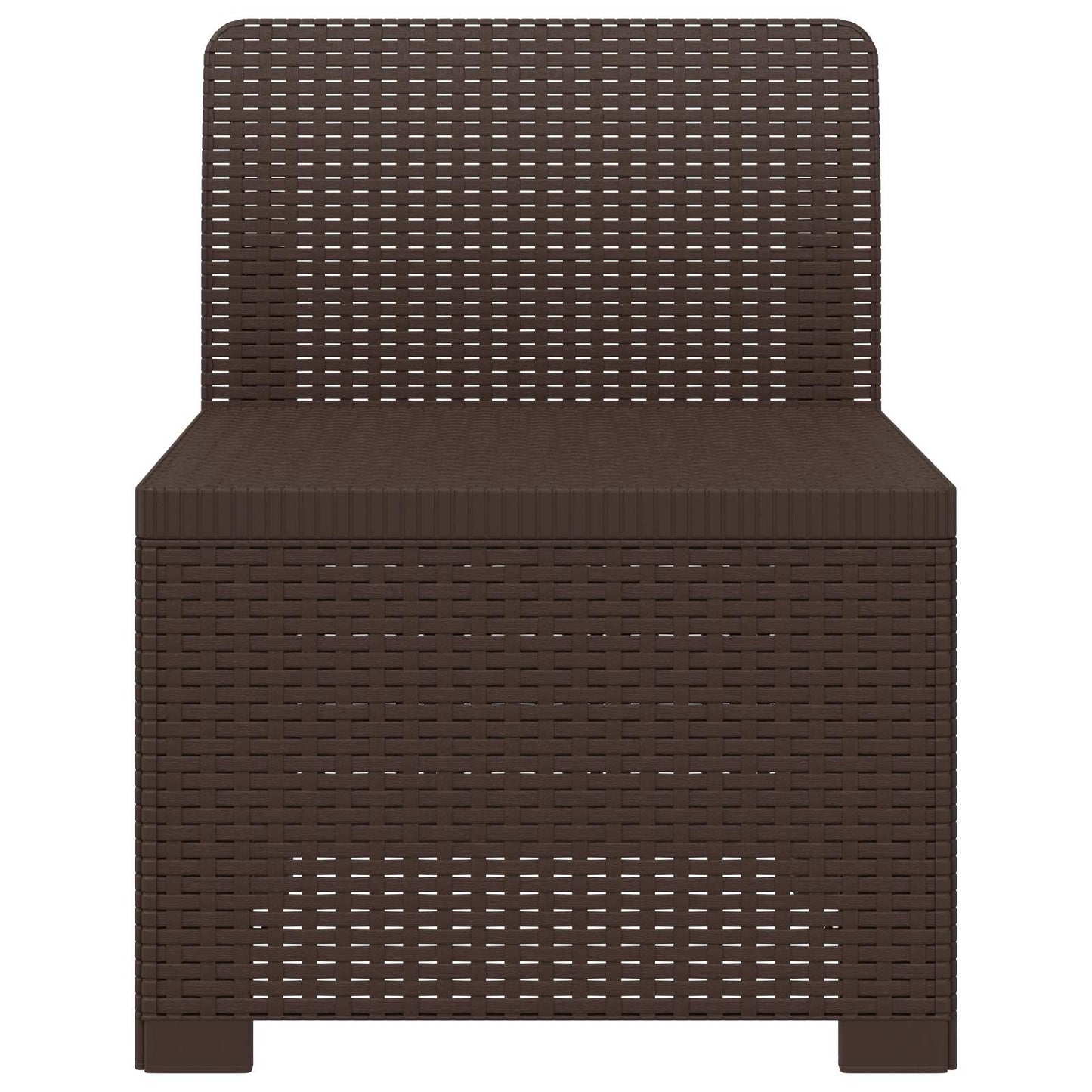 Eénpersoons Tuinbank Rattan Look PP Bruin