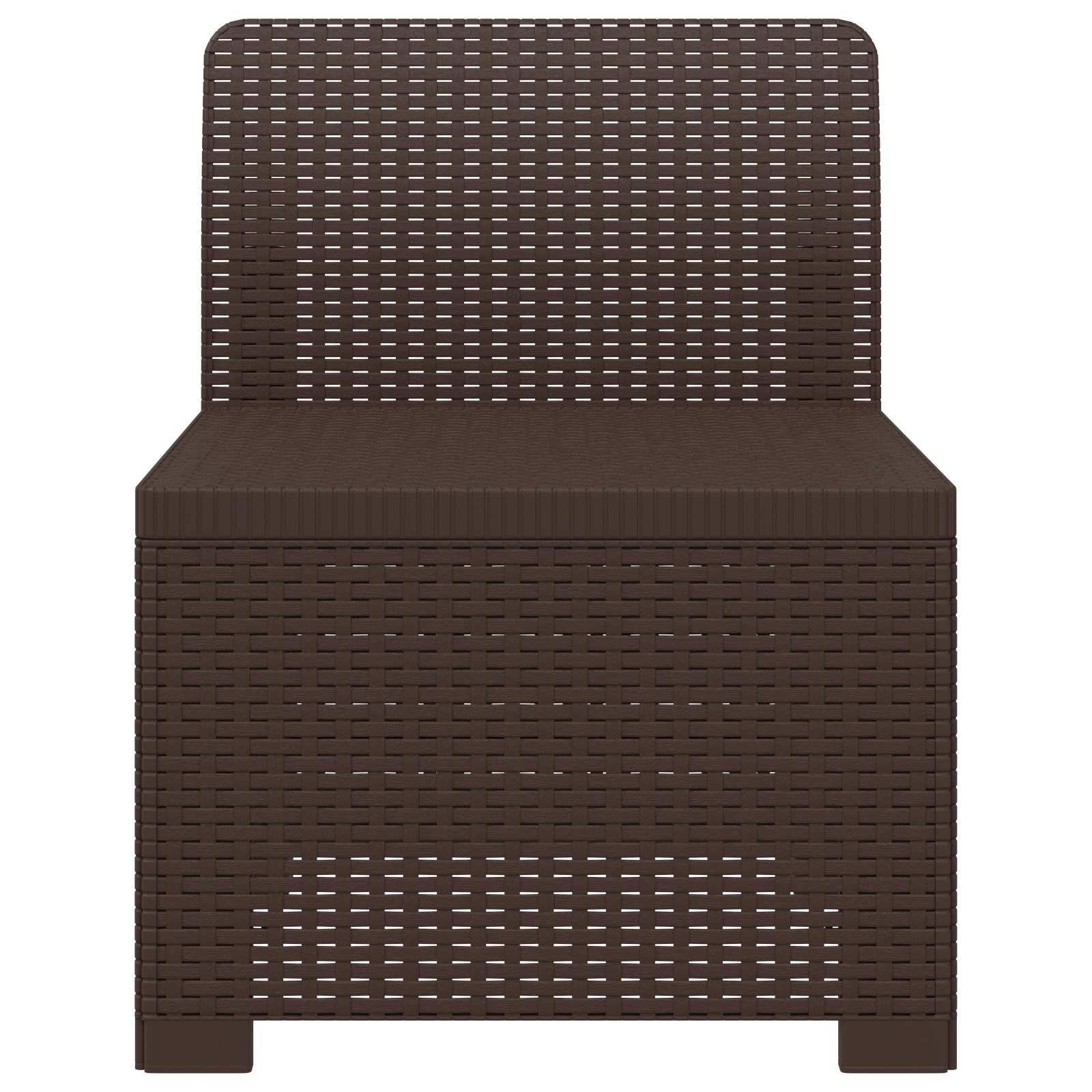 Eénpersoons Tuinbank Rattan Look PP Bruin