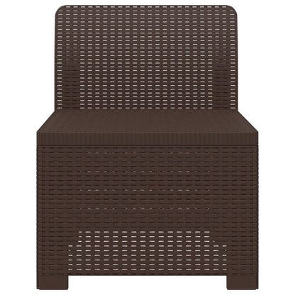 Eénpersoons Tuinbank Rattan Look PP Bruin
