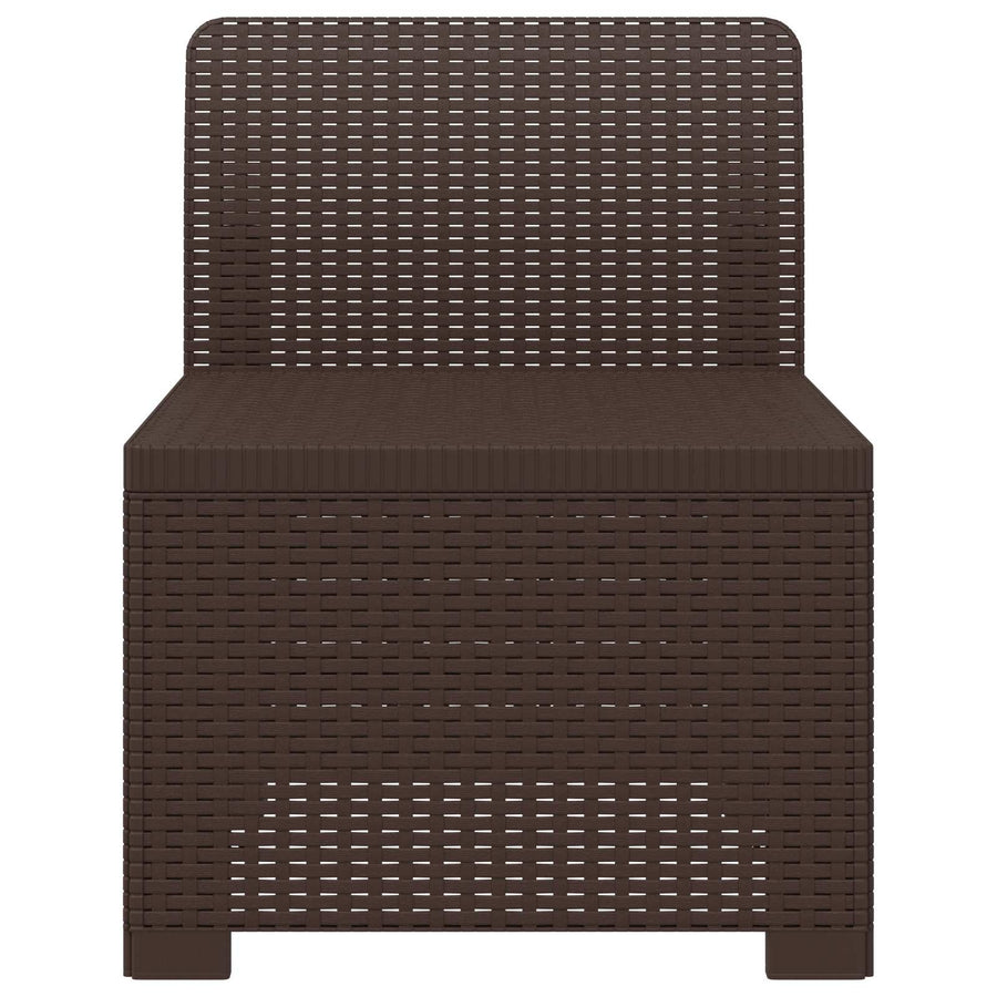Eénpersoons Tuinbank Rattan Look PP Bruin