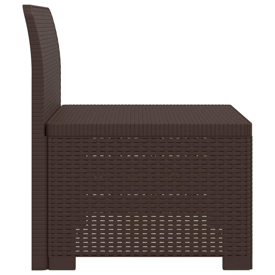 Eénpersoons Tuinbank Rattan Look PP Bruin