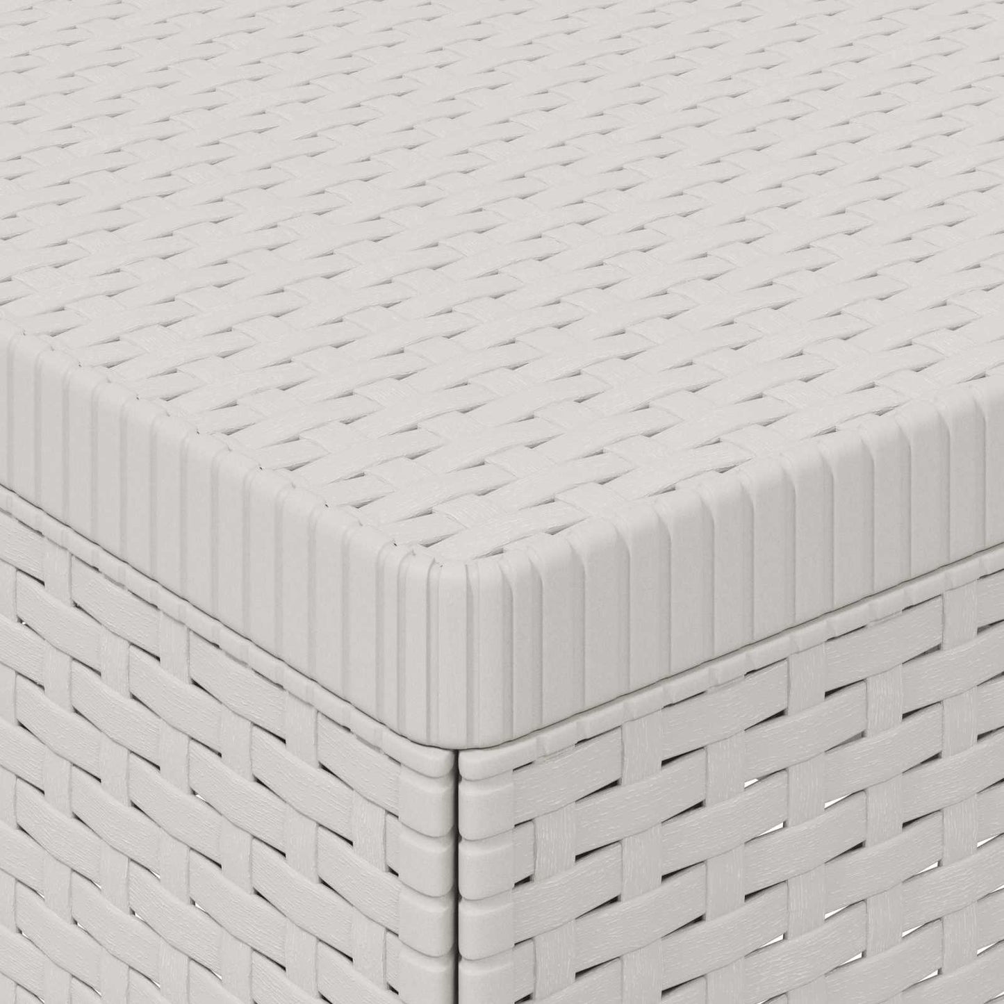 Eénpersoons Tuinbank Rattan Look PP Wit